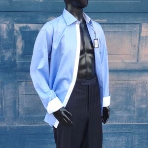 Paul Betenly Men's Classic Fit  Lt. Blue Luxury dDess Shirt